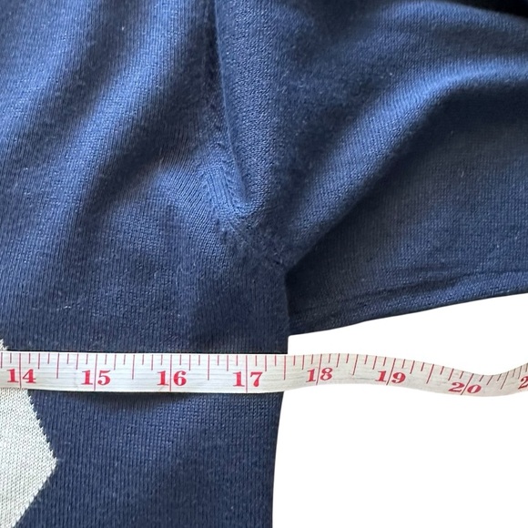 Tommy Hilfiger Women’s Navy Blue V-Neck Argyle Sweater Size M NWT - Picture 5 of 11